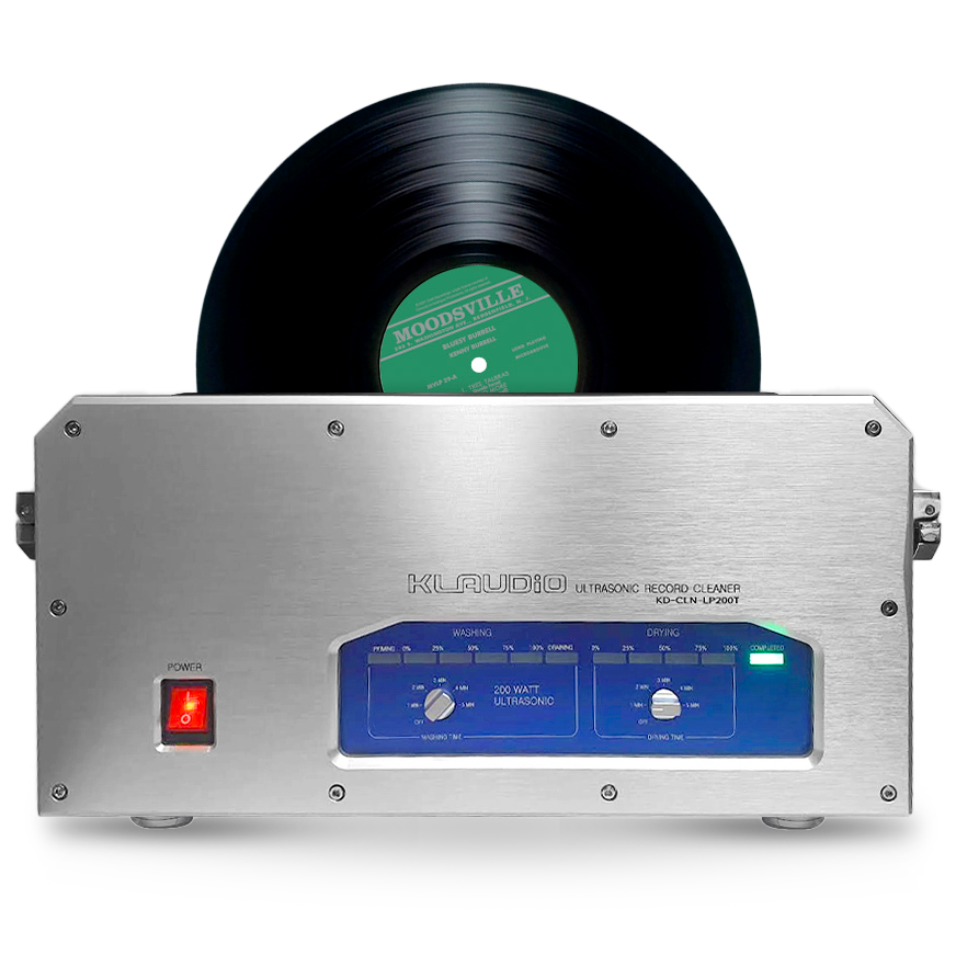 Klaudio Vinyl LP Record Ultrasonic Cleaner with Dryer External Reservoir KD CLN LP200T